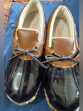 Sporto Patty Low Top Lined Duck Shoes Black 8